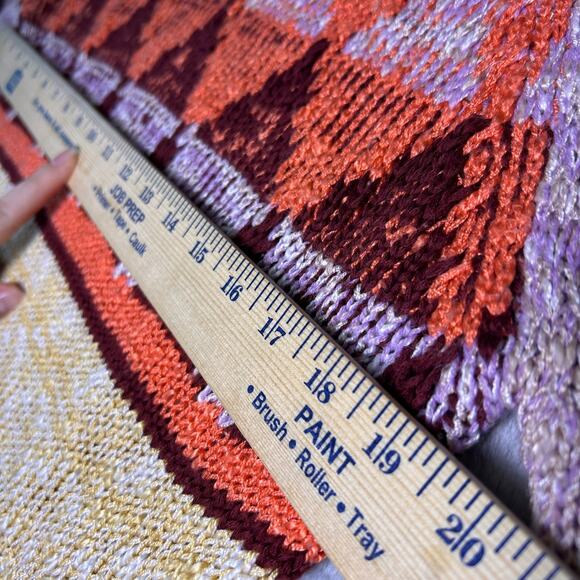 Jodifl Knit Sweater Womens M Colorful Bishop Sleeves Geometric Fall Layer Cozy - Picture 4 of 5